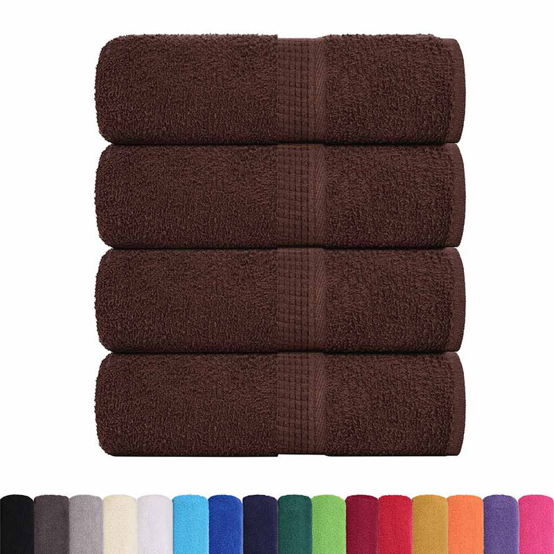 Afbeelding laden in galerijviewer, Vidaxl washandjes frogn 4 st 30x30 cm 360 g m² bruin
