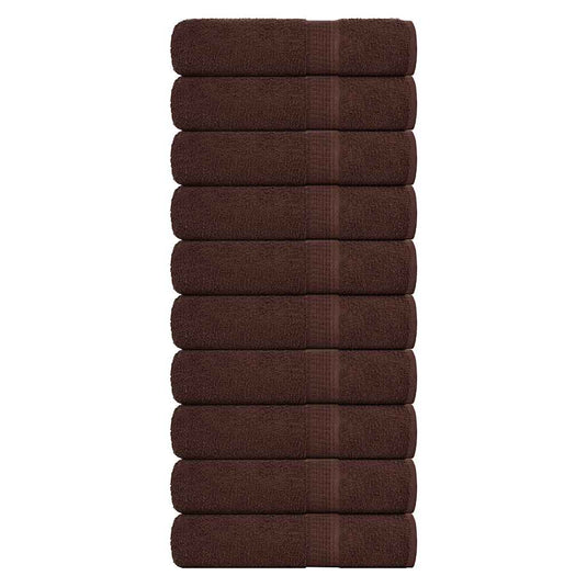 Vidaxl handdoeken frogn 10 st 50x100 cm 360 g m² bruin