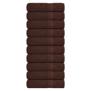 Vidaxl douchehanddoeken frogn 10 st 70x140 cm 360 g m² bruin