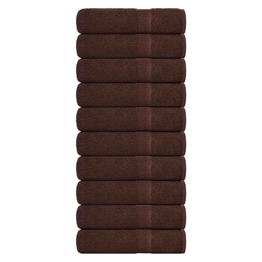Vidaxl douchehanddoeken frogn 10 st 70x140 cm 360 g m² bruin