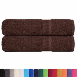 Vidaxl badhanddoeken frogn 2 st 100x150 cm 360 g m² bruin