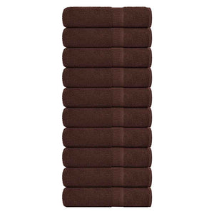 Vidaxl badhanddoeken frogn 10 st 100x150 cm 360 g m² bruin