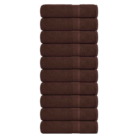 Vidaxl badhanddoeken frogn 10 st 100x150 cm 360 g m² bruin