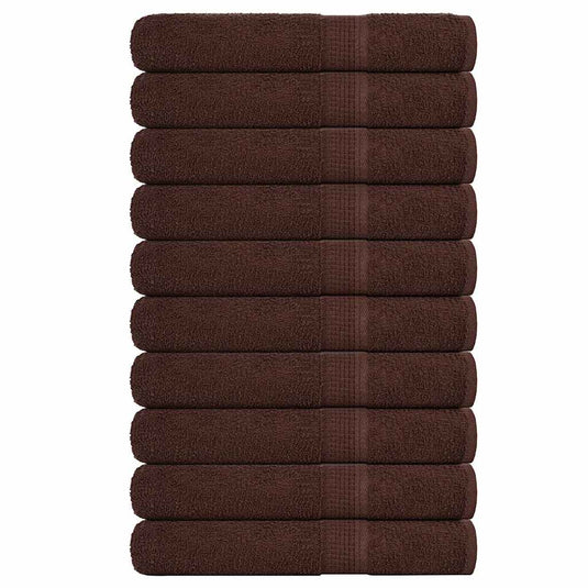 Vidaxl handdoeken frogn 10 st 100x200 cm 360 g m² bruin