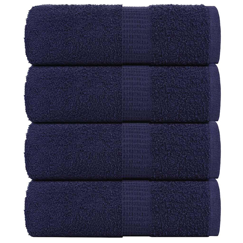 Afbeelding laden in galerijviewer, Vidaxl washandjes frogn 4 st 30x30 cm 360 g m² marineblauw
