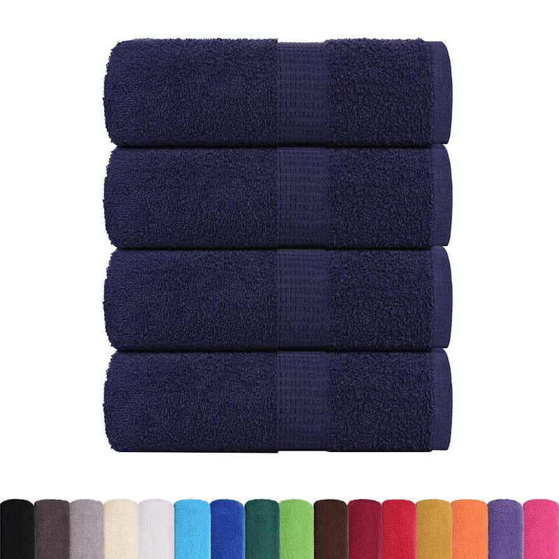 Afbeelding laden in galerijviewer, Vidaxl washandjes frogn 4 st 30x30 cm 360 g m² marineblauw
