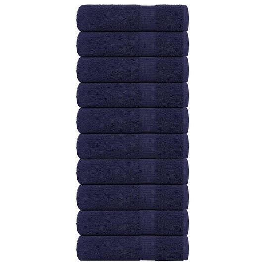 Vidaxl douchehanddoeken 10 st 70x140cm 360g m² 100% katoen marineblauw