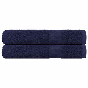Vidaxl saunahanddoeken frogn 2 st 80x200 cm 360 g m² marineblauw