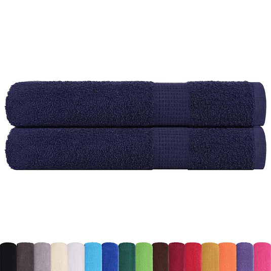 Vidaxl handdoeken frogn 2 st 100x200 cm 360 g m² marineblauw