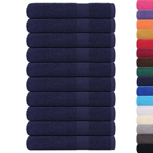 Vidaxl handdoeken frogn 10 st 100x200 cm 360 g m² marineblauw