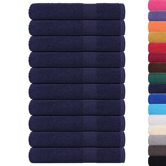 Vidaxl handdoeken frogn 10 st 100x200 cm 360 g m² marineblauw
