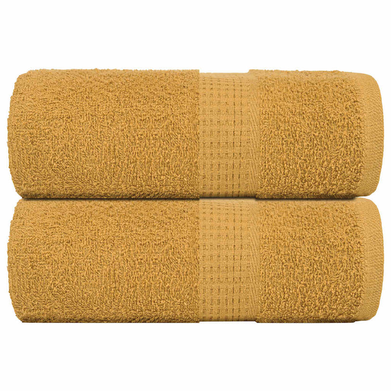 Afbeelding laden in galerijviewer, Vidaxl washandjes frogn 2 st 30x30 cm 360 g m² goud

