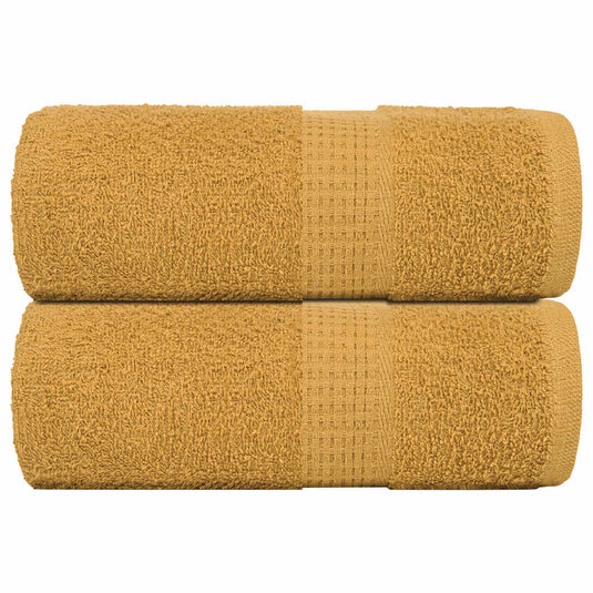 Vidaxl washandjes frogn 2 st 30x30 cm 360 g m² goud