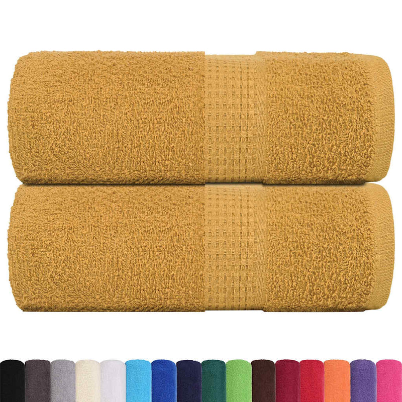 Afbeelding laden in galerijviewer, Vidaxl washandjes frogn 2 st 30x30 cm 360 g m² goud
