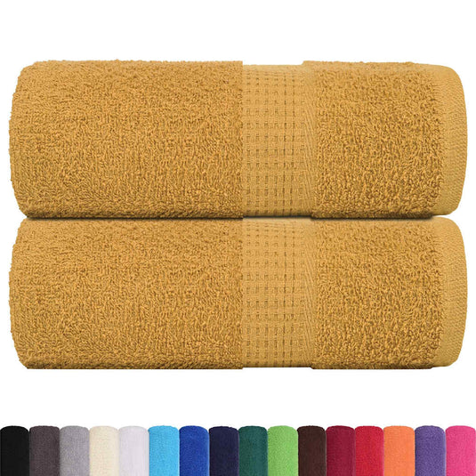 Vidaxl washandjes frogn 2 st 30x30 cm 360 g m² goud