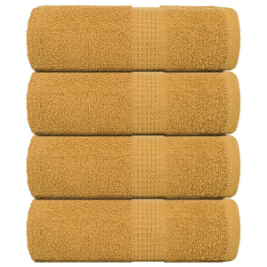 Vidaxl washandjes frogn 4 st 30x30 cm 360 g m² goud