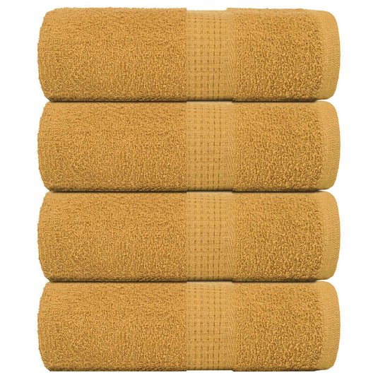 Vidaxl washandjes frogn 4 st 30x30 cm 360 g m² goud