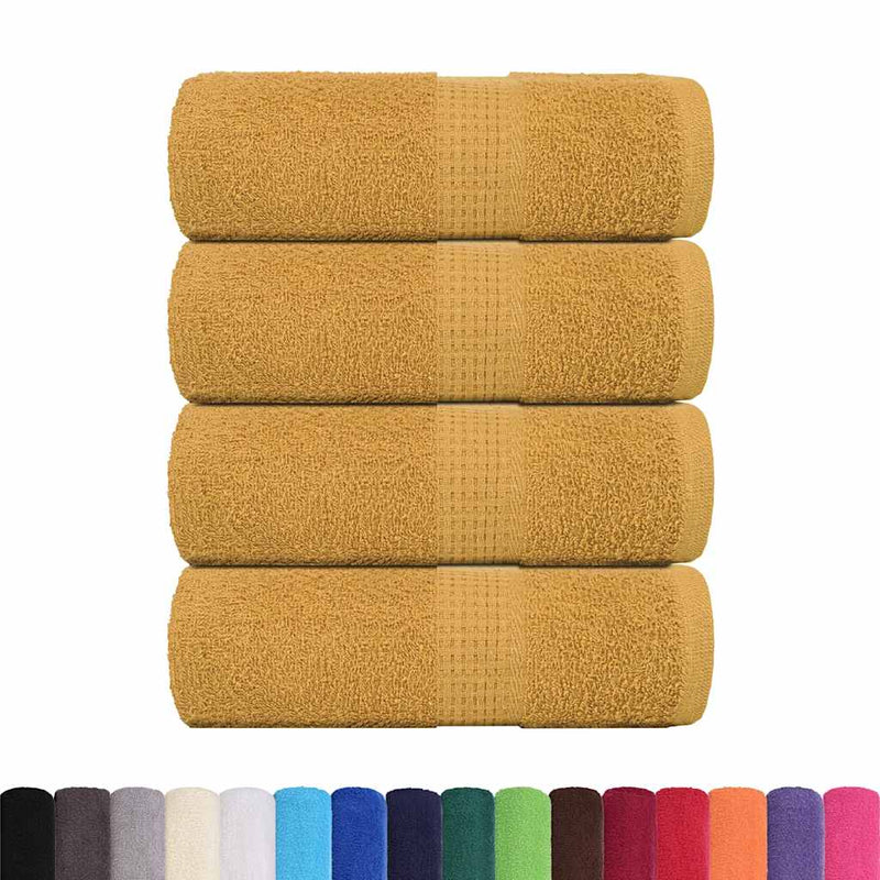 Afbeelding laden in galerijviewer, Vidaxl washandjes frogn 4 st 30x30 cm 360 g m² goud
