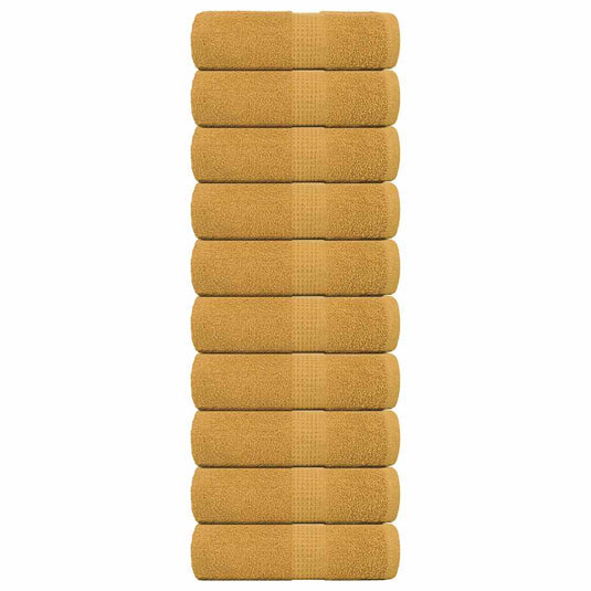 Vidaxl washandjes frogn 10 st 30x30 cm 360 g m² goud