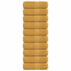 Vidaxl washandjes frogn 10 st 30x30 cm 360 g m² goud
