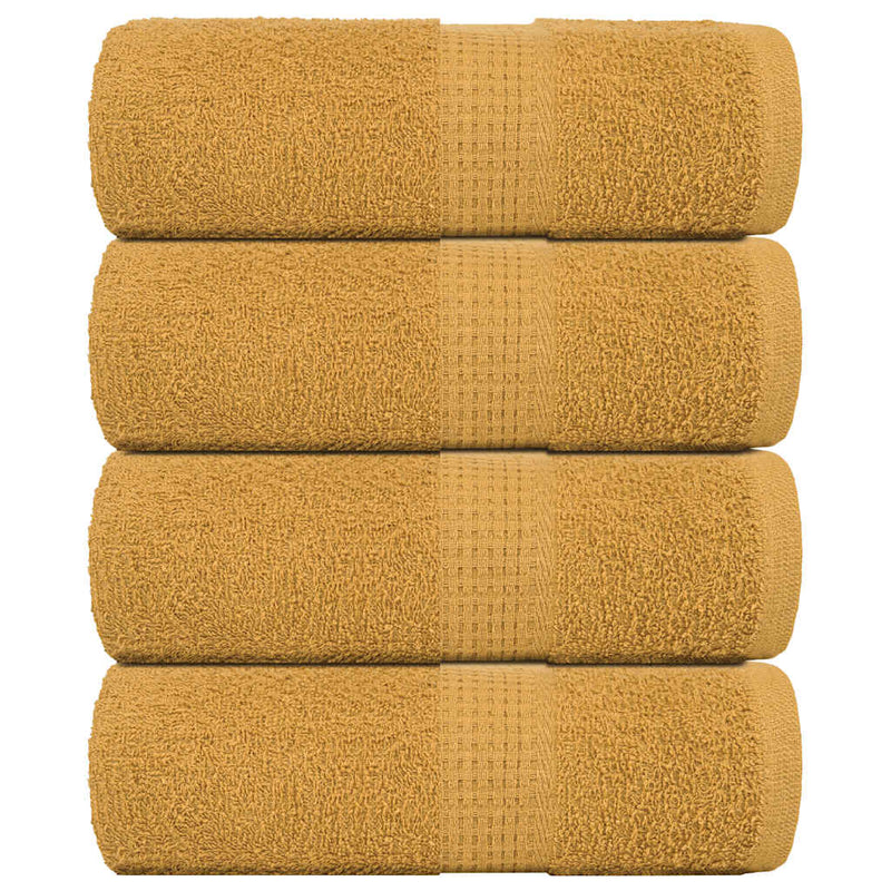 Afbeelding laden in galerijviewer, Vidaxl gastendoekjes frogn 4 st 30x50 cm 360 g m² goud
