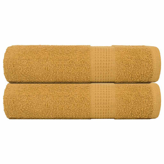 Vidaxl douchehanddoeken frogn 2 st 70x140 cm 360 g m² goud