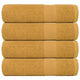 Vidaxl douchehanddoeken frogn 4 st 70x140 cm 360 g m² goud