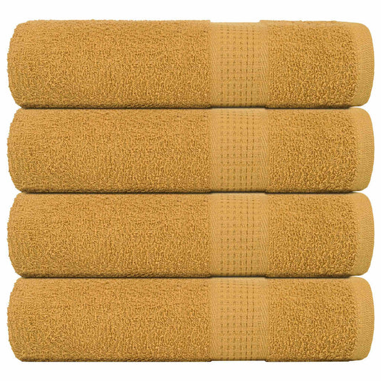 Vidaxl badhanddoeken frogn 4 st 100x150 cm 360 g m² goud