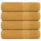 Vidaxl badhanddoeken frogn 4 st 100x150 cm 360 g m² goud