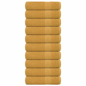 Vidaxl badhanddoeken frogn 10 st 100x150 cm 360 g m² goud