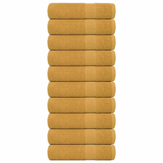Vidaxl badhanddoeken frogn 10 st 100x150 cm 360 g m² goud