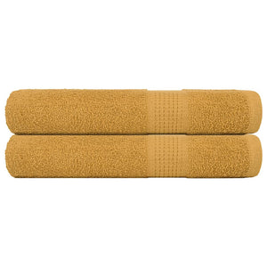 Vidaxl saunahanddoeken frogn 2 st 80x200 cm 360 g m² goud