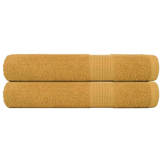 Vidaxl handdoeken frogn 2 st 100x200 cm 360 g m² goud