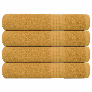 Vidaxl handdoeken frogn 4 st 100x200 cm 360 g m² goud