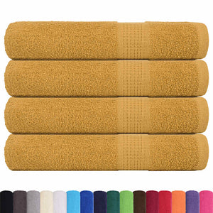 Vidaxl handdoeken frogn 4 st 100x200 cm 360 g m² goud