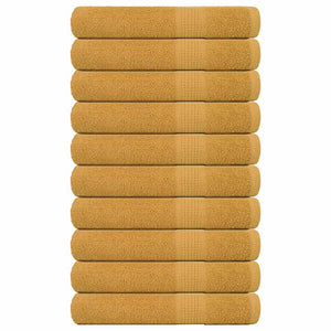 Vidaxl handdoeken frogn 10 st 100x200 cm 360 g m² goud