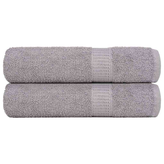 Vidaxl handdoeken frogn 2 st 50x100 cm 360 g m² grijs
