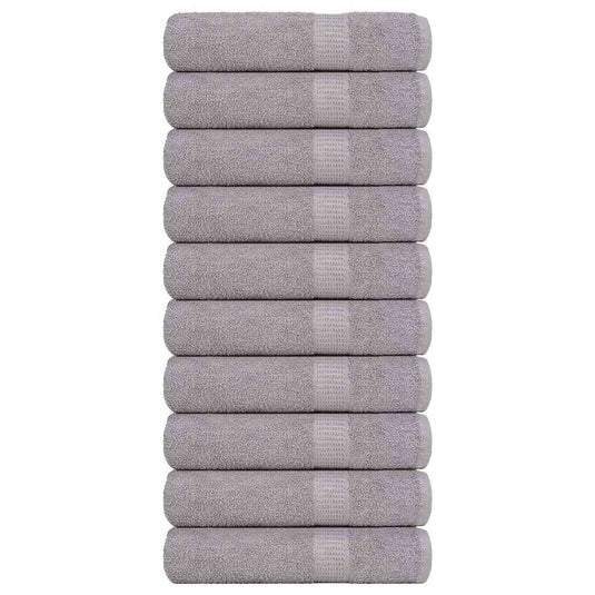 Vidaxl douchehanddoeken frogn 10 st 70x140 cm 360 g m² grijs