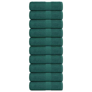 Vidaxl gastendoekjes 10 st 30x50 cm 360 g m² 100% katoen groen