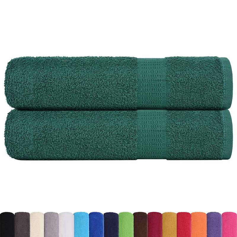 Afbeelding laden in galerijviewer, Vidaxl douchehanddoeken frogn 2 st 70x140 cm 360 g m² groen
