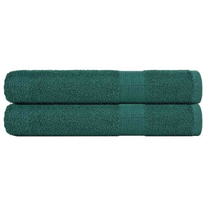 Vidaxl saunahanddoeken 2 st 80x200 cm 360 g m² 100% katoen groen