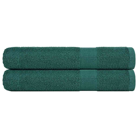 Vidaxl saunahanddoeken 2 st 80x200 cm 360 g m² 100% katoen groen