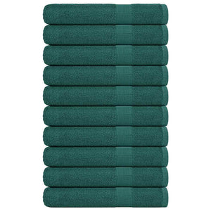 Vidaxl saunahanddoeken 10 st 80x200 cm 360 g m² 100% katoen groen