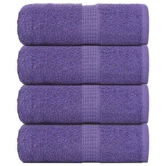 Vidaxl washandjes frogn 4 st 30x30 cm 360 g m² paars