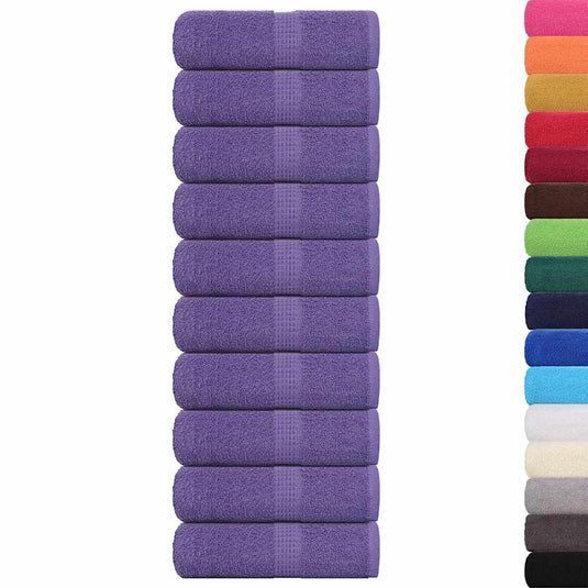 Vidaxl washandjes frogn 10 st 30x30 cm 360 g m² paars