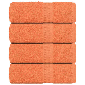 Vidaxl washandjes frogn 4 st 30x30 cm 360 g m² oranje