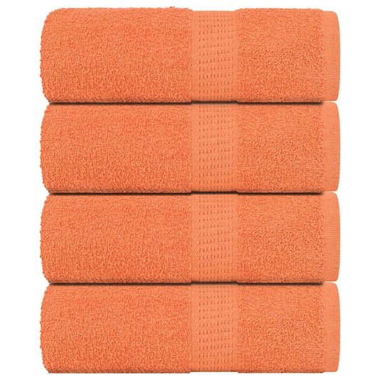 Vidaxl washandjes frogn 4 st 30x30 cm 360 g m² oranje