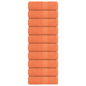 Vidaxl washandjes frogn 10 st 30x30 cm 360 g m² oranje