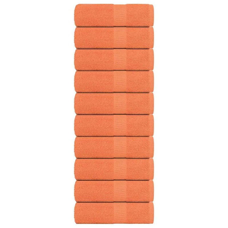 Afbeelding laden in galerijviewer, Vidaxl washandjes frogn 10 st 30x30 cm 360 g m² oranje
