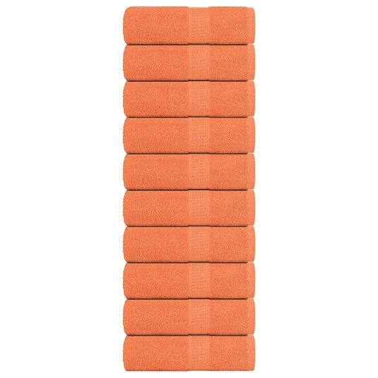 Vidaxl washandjes frogn 10 st 30x30 cm 360 g m² oranje